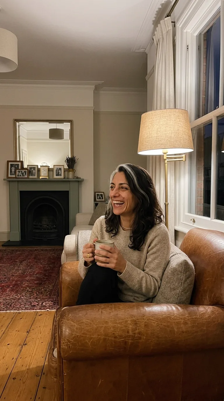 Annia in her living room